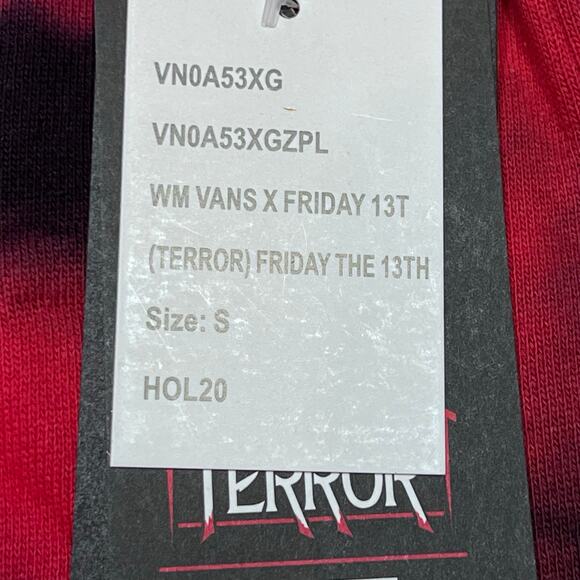 Vans x Friday The 13th Pullover Sweater Women Small Red Black Glow in Dark New - Picture 9 of 9